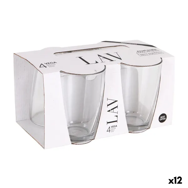Stiklinių rinkinys LAV VEGA Skaidrus stiklas 415 ml 4 Dalys (12 vnt.)