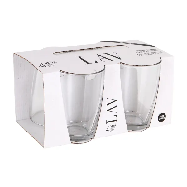 Glāžu komplekts LAV VEGA Caurspīdīgs Stikls 415 ml 4 Daudzums (12 gb.)