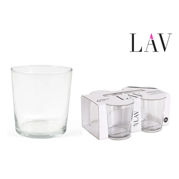 Glāžu komplekts LAV BEST Caurspīdīgs Stikls 340 ml 4 Daudzums (12 gb.)