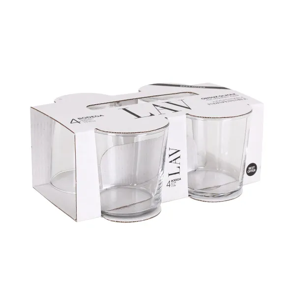 Stiklinių rinkinys LAV BEST Skaidrus stiklas 340 ml 4 Dalys (12 vnt.)