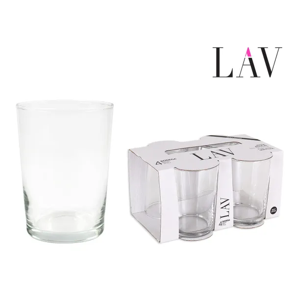 Set of glasses LAV BEST 520 ml Transparent Glass (12 Units)