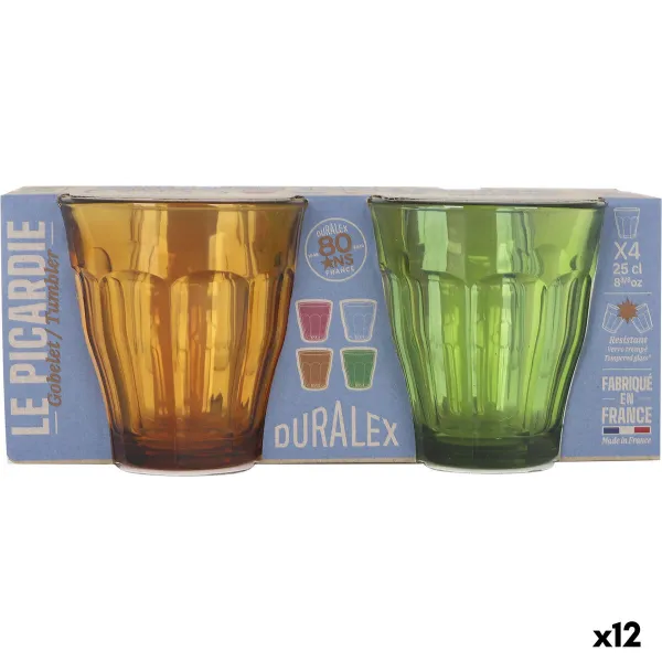 Stiklinių rinkinys Duralex Picardie Spalvotas stiklas 250 ml 4 Dalys (12 vnt.)