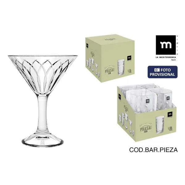 Cocktaillasi La Mediterránea Phasai seu Läpinäkyvä Lasi 200 ml (24 osaa)