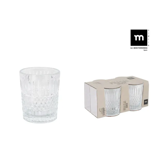 Šota Glāžu Komplekts La Mediterránea Phasai geneve Caurspīdīgs Stikls 63 ml 4 Daudzums (24 gb.)