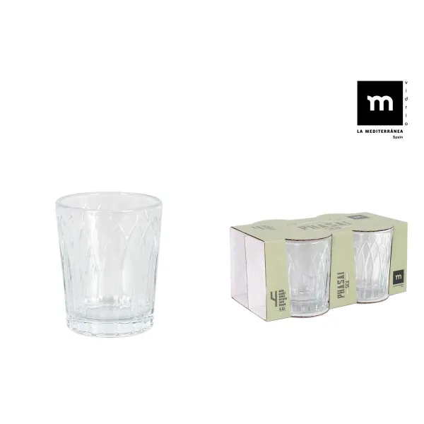 Šota Glāžu Komplekts La Mediterránea Phasai seu Caurspīdīgs Stikls 63 ml 4 Daudzums (24 gb.)