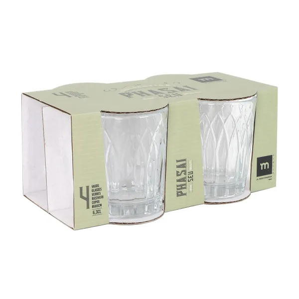 Set of Shot Glasses La Mediterránea Phasai seu Transparent Glass 63 ml 4 Pieces (24 Units)