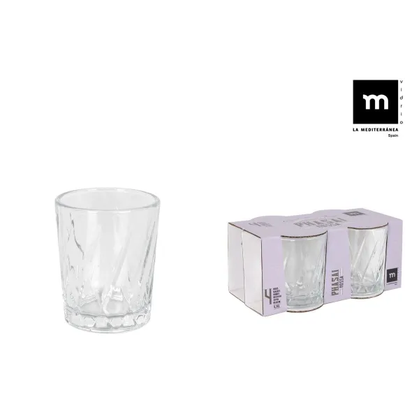 Setti shottilaseja La Mediterránea Phasai nossa Läpinäkyvä Lasi 63 ml 4 Kappaletta (24 osaa)