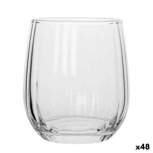 Lasi La Mediterránea Nalon optic Läpinäkyvä Lasi 360 ml (48 osaa)