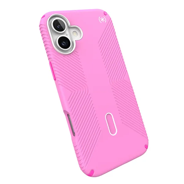 Speck Presidio2 Grip ClickLock & MagSafe - iPhone 16 Plus Case (True Pink / Shocking Pink / White)
