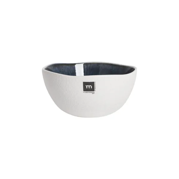 Bowl La Mediterránea Savina Blue White Ceramic 180 ml (24 Units)