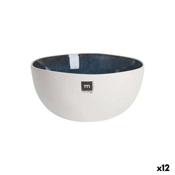 Bowl La Mediterránea Savina Blue White Ceramic 1,2 L (12 Units)