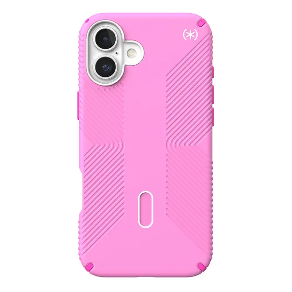 Speck Presidio2 Grip ClickLock & MagSafe - iPhone 16 Plus Case (True Pink / Shocking Pink / White)
