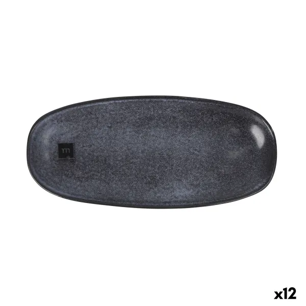 Pasniegšanas Plate La Mediterránea Nebula Pelēks Keramika Ovāls 30 x 13,7 cm (12 gb.)