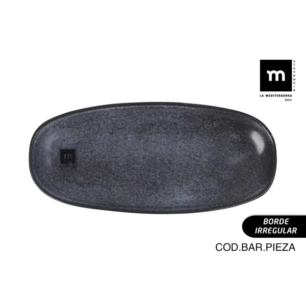 Pasniegšanas Plate La Mediterránea Nebula Pelēks Keramika Ovāls 30 x 13,7 cm (12 gb.)