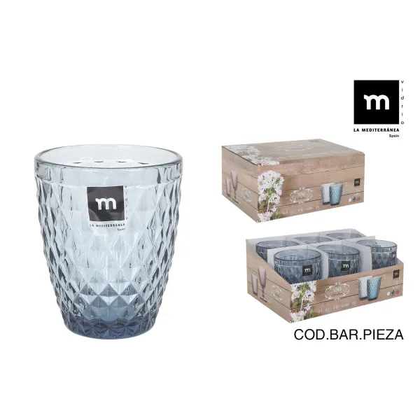 Стакан La Mediterránea Sidari Синий Cтекло 270 ml (48 штук)