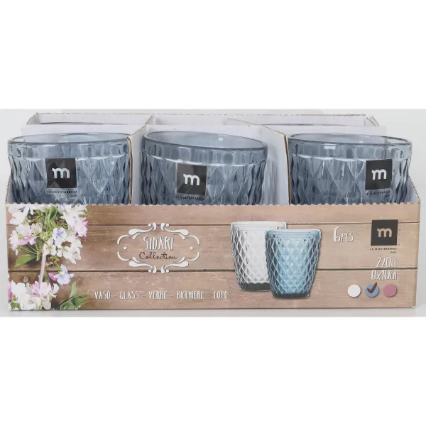 Стакан La Mediterránea Sidari Синий Cтекло 270 ml (48 штук)