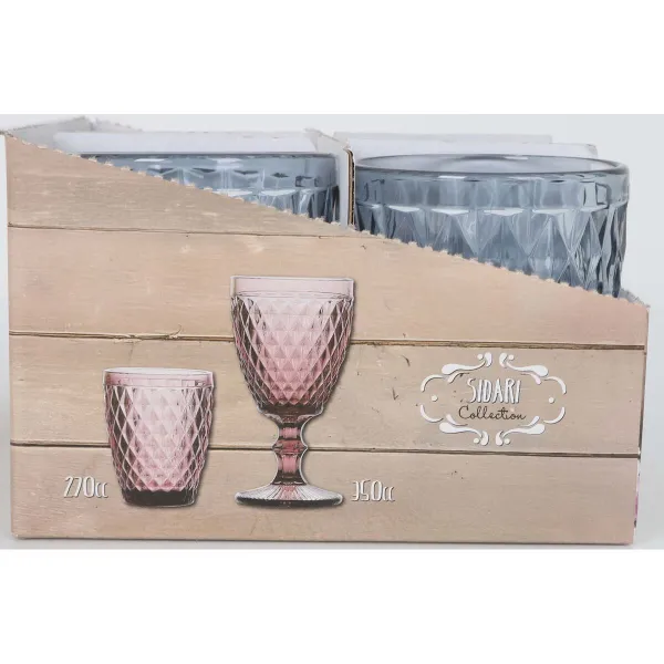 Стакан La Mediterránea Sidari Синий Cтекло 270 ml (48 штук)