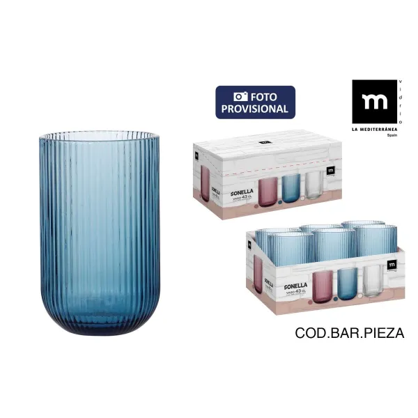 Стакан La Mediterránea Sonella Синий Cтекло 430 ml (36 штук)