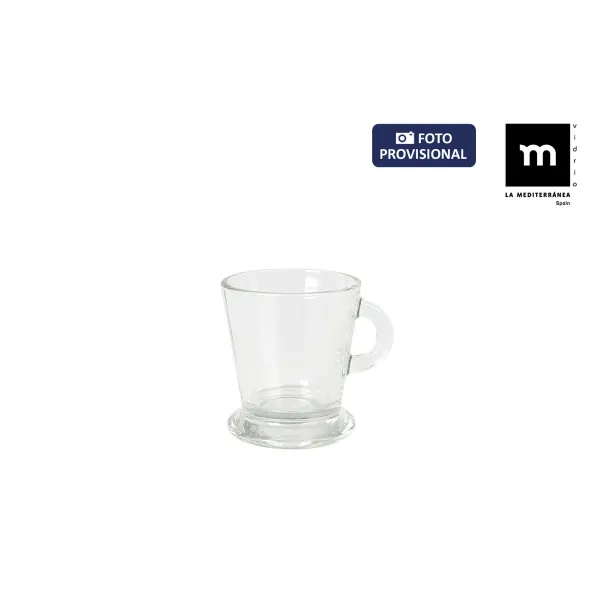Piece Coffee Cup Set La Mediterránea Arlet Transparent Glass 3 Pieces (12 Units)