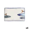 Vuoka La Mediterránea Peixe 2.0 Monivärinen Keraminen Suorakulmainen 30 x 20 x 2,5 cm (6 osaa)