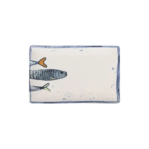 Užkandžių dėklas La Mediterránea Peixe 2.0 Spalvotas Stačiakampis 20 x 13 x 2 cm Keramikinis (24 vnt.)