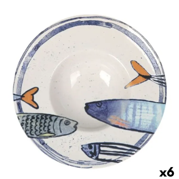 Блюдо для пасты La Mediterránea Peixe 2.0 Разноцветный Керамика Ø 28 cm (6 штук)