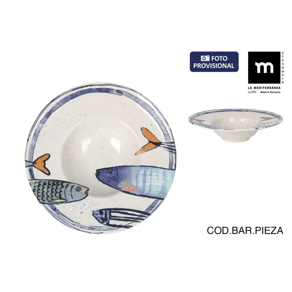 Блюдо для пасты La Mediterránea Peixe 2.0 Разноцветный Керамика Ø 28 cm (6 штук)