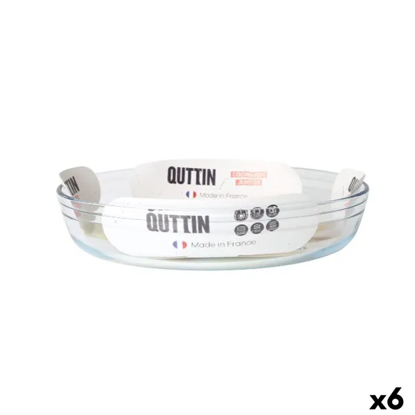 Serviravimo Lėkštė Quttin Quttin Skaidrus stiklas Ovalus 2,2 L 30,1 x 20,9 x 6,3 cm (6 vnt.)