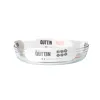 Serving Platter Quttin Quttin Transparent Glass Oval 2,2 L 30,1 x 20,9 x 6,3 cm (6 Units)