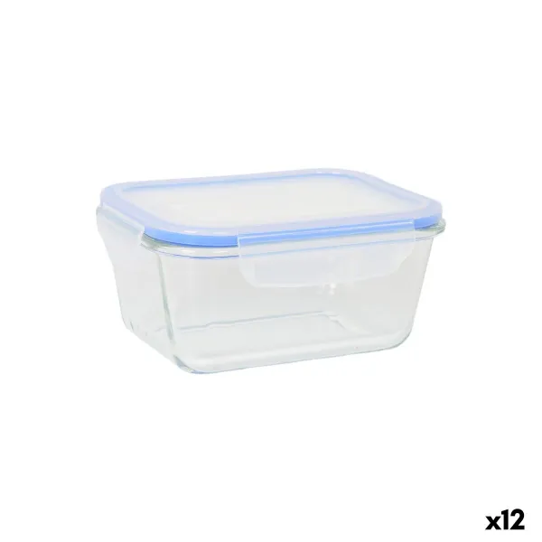 Pusdienu kastīte Quttin Zils Caurspīdīgs Taisnstūra 470 ml (12 gb.)