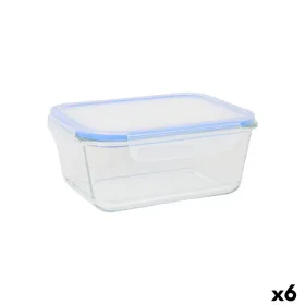 Судок Quttin Синий Прозрачный Прямоугольный 1,3 L (6 штук)