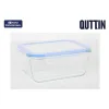 Lunch box Quttin Blue Transparent Rectangular 1,3 L (6 Units)
