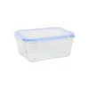 Lunch box Quttin Blue Transparent Rectangular 1,3 L (6 Units)