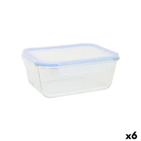 Судок Quttin Синий Прозрачный Прямоугольный 1,8 L (6 штук)