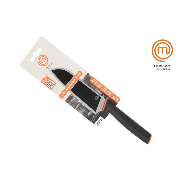 Кухонный нож MasterChef SANTOKU Чёрный Серебристый Нержавеющая сталь 13 cm (12 штук)