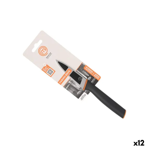 Кухонный нож MasterChef Чёрный Серебристый Нержавеющая сталь 9 cm (12 штук)