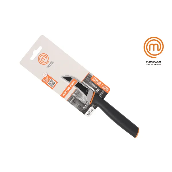 Нож для чистки MasterChef Чёрный Серебристый Нержавеющая сталь 7,5 cm (12 штук)
