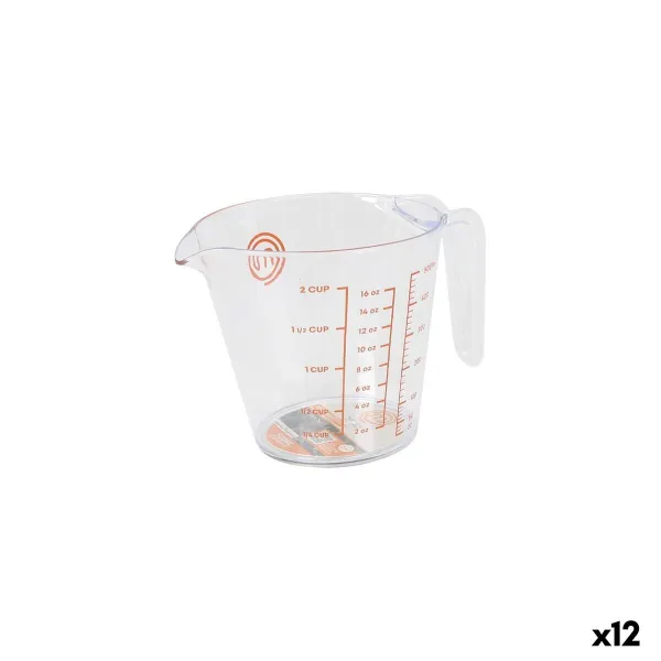 Мерная кружка MasterChef Пластик 500 ml Прозрачный (12 штук)