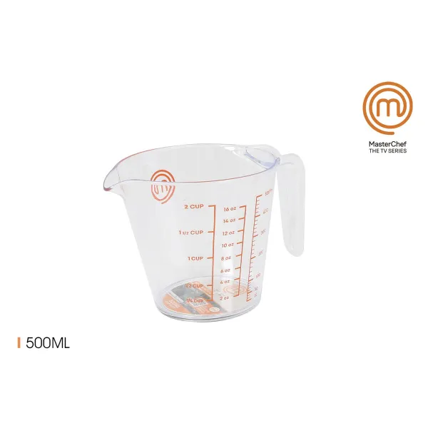 Мерная кружка MasterChef Пластик 500 ml Прозрачный (12 штук)
