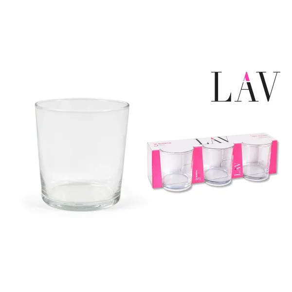 Набор стаканов LAV Прозрачный Cтекло 340 ml 3 Предметы (16 штук)