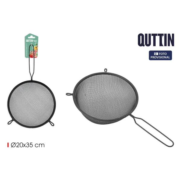 Дуршлаг Quttin Чёрный Металл Ø 20 cm (12 штук)