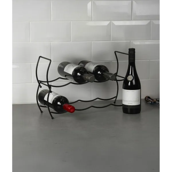 Подставка под бутылки Confortime Чёрный 43 x 15 x 28 cm (8 штук)