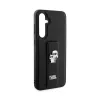 Karl Lagerfeld Gripstand Saffiano Karl & Choupette Pins - Samsung Galaxy S23 FE Case (black)