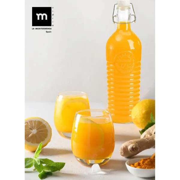 Glass Bottle La Mediterránea Transparent Glass 500 ml (24 Units)