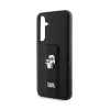 Karl Lagerfeld Gripstand Saffiano Karl & Choupette Pins - Samsung Galaxy S23 FE Case (black)