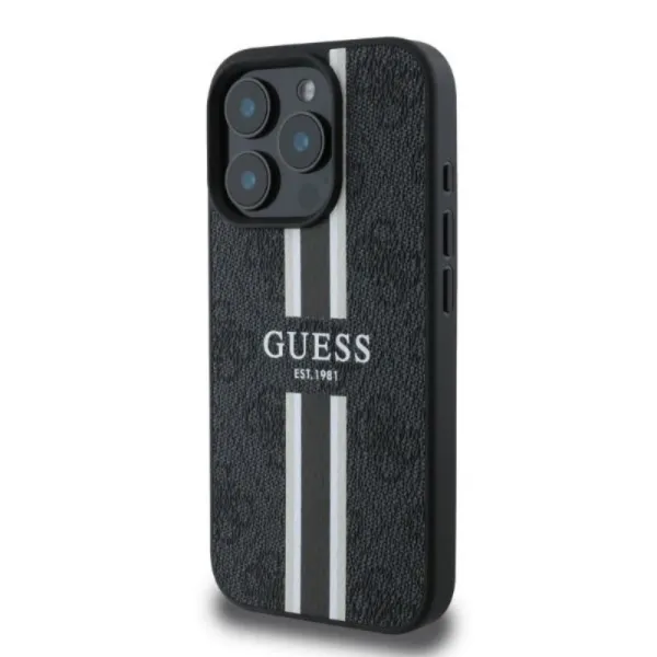 Guess 4G Printed Stripes MagSafe - Case for iPhone 16 Pro (black)