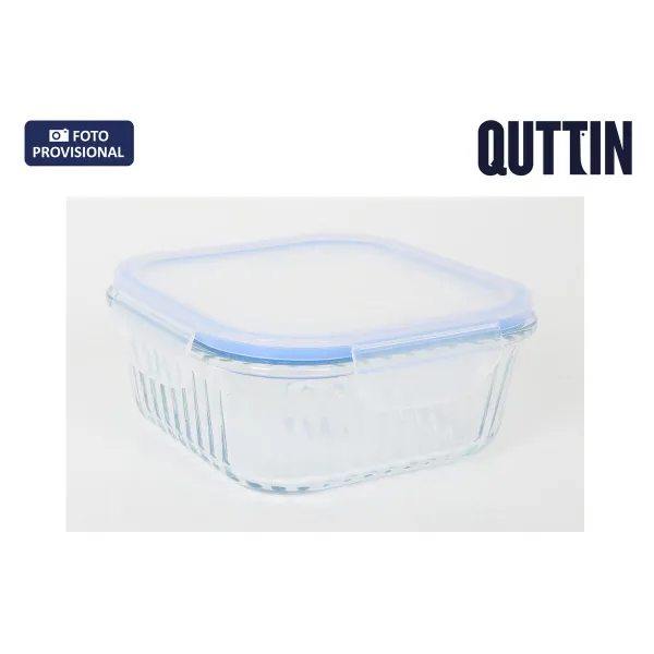 Pusdienu kastīte Quttin Textury Caurspīdīgs Borosilikāta glāze 750 ml (6 gb.)