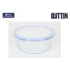 Lunch box Quttin Textury Transparent Borosilicate Glass 1,3 L (6 Units)