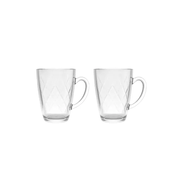 Piece Coffee Cup Set La Mediterránea Naira Diamond Transparent 2 Pieces (36 Units)