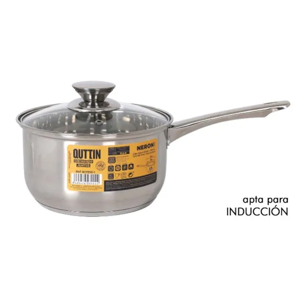 Puodas su dangteliu Quttin New neron Plienas Ø 18 cm 3 L 35 x 19,5 x 10,5 cm (4 vnt.)